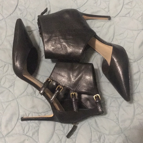 Black Nine West leather heels - Picture 4 of 7